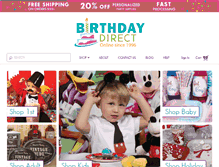 Tablet Screenshot of birthdaydirect.com